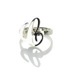 Yaffie ™ Customizable Carrie Initial Letter Ring - Personalised Design