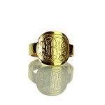 Yaffie ™ Custom-Made Personalised Monogram Ring with Engraved Design