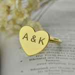 Customised Sweetheart Ring with Double Initials Engraved - Yaffie ™ Bespoke Creation