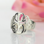 Yaffie ™ Custom Hand-Drawn Monogram Ring with Personalization