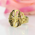 Yaffie ™ Custom-made Hand-drawn Monogram Ring Gifts with Personalization