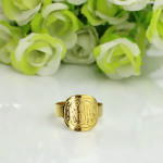 Yaffie ™ Custom-Made Personalised Monogram Ring with Engraved Design