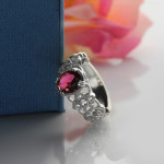 Yaffie ™ Custom Made Personalised Oval Mantilla Engagement Ring with Engraved Name