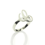 Yaffie ™ Customizable Carrie Initial Letter Ring - Personalised Design
