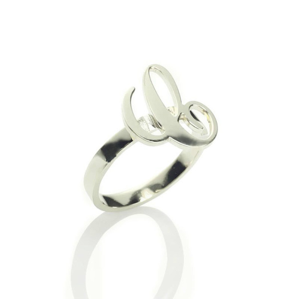 Yaffie ™ Customizable Carrie Initial Letter Ring - Personalised Design