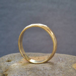 Yaffie ™ Customised Handcrafted Hammered Wedding Ring with Personalization