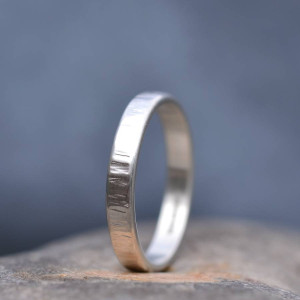 Yaffie ™ Custom-Made Personalised Handmade Rippled Wedding Ring