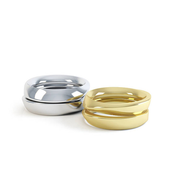 Yaffie ™ Custom-Made Personalised Eternal Twist Ring