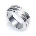 Yaffie ™ Custom Made Personalised Ring with Textured Band