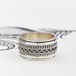 Yaffie™ Crafted Custom Mens Chunky Tribal Spinning Ring with Personalised Touch