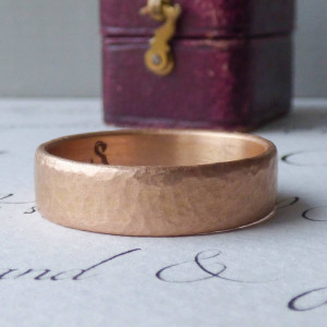 Yaffie ™ Custom Made Personalised Fairtrade Mens Wedding Ring in Mars Design