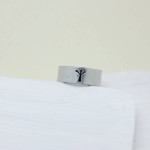 Yaffie ™ Customised Personalised Viking Rune Initial Talisman Ring