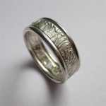 Yaffie ™ Customised Rocky Outcrop Ring with Glossy Edges for Personalization