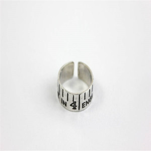 Yaffie™ Custom Made Personalised Vintage Style Tape Measure Ring with Etching
